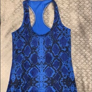lululemon blue snakeskin racerback tank-4